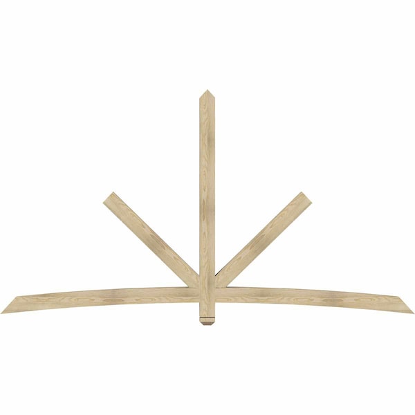 Ekena Millwork Alberta Rough Sawn Timber Gable Bracket, Douglas Fir, 108"W x 58"H x 4"D x 4"F, 13/12 Pitch GBW108X58X0404ALB00RDF - main